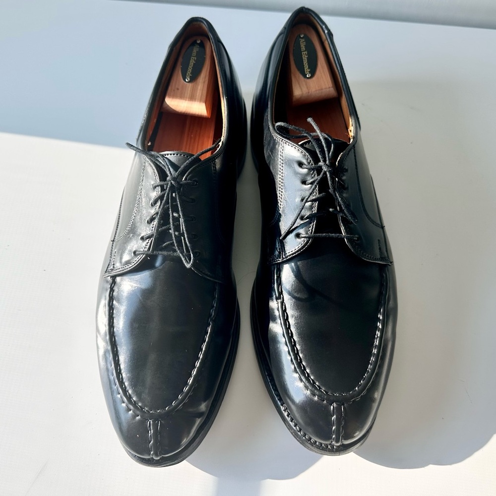 *Shell Cordovan* Allen Edmonds 12D Bradley Black Split Toe Leather Dress Shoes